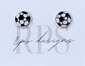 RPS Designs Soccer Ball Stud Earrings